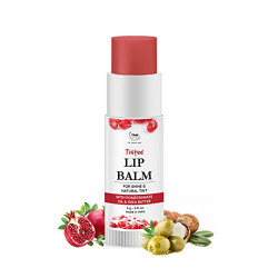 TNW-The Natural Wash Pomegranate Multipurpose Tinted Lip Balm for Dry & Chapped Lips- Red, 6g | 100% Natural Red Tint Add Glossy Sheen on Lips for long-lasting with Shea Butter & Vitamin E