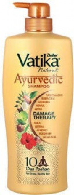 Dabur Vatika Ayurvedic Shampoo, Power of Dus Poshan for 10 Hair Problem(640)