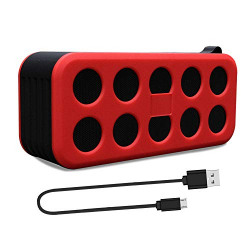 EYUVAA LABEL Bluetooth Speakers Portable Wireless Speaker 10W Big Migicbox Stereo Loud Speaker with TWS Bluetooth Speakers (Red)
