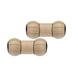 Kingsway Dumbell Shape Car Neck Rest Pillow for Ford Figo (Old Model) (Beige Color, Set of 2, Leatherette)