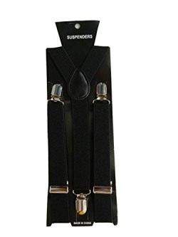 BookMyCostume Trendy Black Formal Unisex Premium Suspenders Adults Fancy Dress Costume Accessory Adults