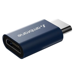 Ambrane Type-C to Micro USB OTG Adapter for 3A Fast Charging and Data Sync- Compatible with All Type-C Enabled Devices Blue