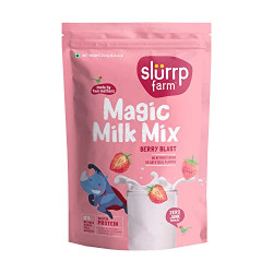Slurrp Farm High Protein Berry Blast Milk Mix | No Maida, No Sugar | Contains Goodness of Millets- Made with Ragi and Jowar | 250g