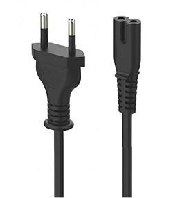 World2view Power Cord Cable for Desktop, Laptop, Monitor, Printer, UPS, PC SMPS - 1.2 Meter (2 Pin Power Cord)