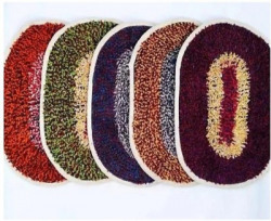 varsha tex Cotton Floor Mat(Multicolor, Medium, Pack of 5)