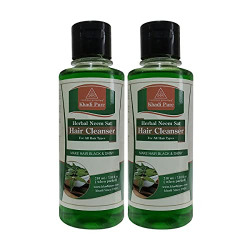 Khadi Pure Neem Sat Herbal Shampoo, 2 ml (Pack of 2)