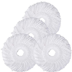 NOHUNT Mop Refills Only for Floor Cleaning, Mop Accessories, Cotton Mop Refill, Spin Mop Replacement Heads Microfiber Mop Refills Round Mop (2)
