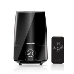 Reffair Caligo 300 Smart Cool Mist Ultrasonic Humidifier for Bedroom, Top Fill Design Essential Oil Diffuser with Sensor, Auto Humidity Adjustment, Remote Control, Ideal for Baby Nursery and Indoor Plants