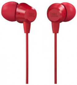JBL C50 HI Wired Headset(Red, In the Ear)