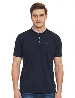 Arrow Sports Men's Solid Regular T-Shirt (ASACTS3366_Navy M)