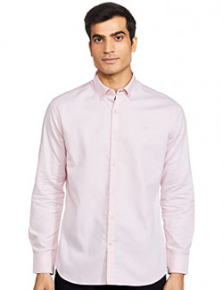 HammerSmith Men's Structure Regular Shirt (HSFSM023_1_Pink 2 40)