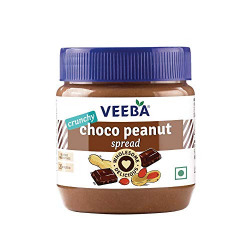 VEEBA Choco Peanut Spread Crunchy Jar, 340 g