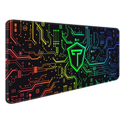 Tukzer Large Size (795mm x 298mm x 3.45mm) Extended Gaming Mouse Pad| Stitched Embroidery Edges| Non-Slip Rubber Base |for Computer Laptop | Keyboard Mouse Pad for Office & Home (Matrix)