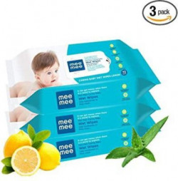 MeeMee Anti Bacterial Caring Baby Wet Wipes with Lemon Fragrance(360 Wipes)