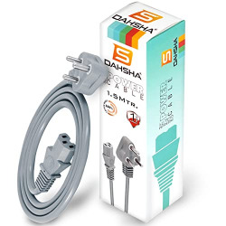 Dahsha Power Cord 1.5M Replacement Power Cable, TV With Box Package - Grey