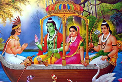 wallpics Lord Shree Ram Laxman with Maa Sita Religious Waterproof Vinyl Sticker Poster || (12X18 inches) can1869-1