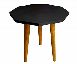 UHUD CRAFTS Mid Century Plant Stand/Table, Gamla Stand (12  D x 13  H) | Plant Stands for Indoor Plants, Stool for Holding Flower Pots | Indoor Plant Stand, Modern Home Decoration (Black) (Wood)