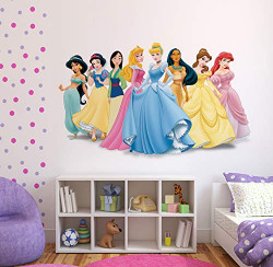 Wallzone Barbie Doll Wall Sticker for Kids Room, Vinyl, Multicolou, Pack of 1