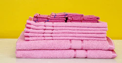Frestol Cotton 2 Bath Towels 5 Hand Towels 5 face Towels Pink