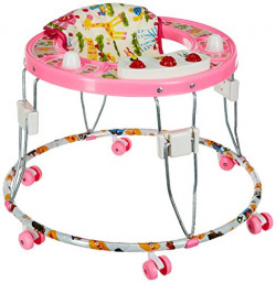 Toyzone Round Small Walker-12344 | First Step Baby Walker | Lightweight and Transportable |Comfortable Seat | Rotatable Wheel |Infant & Baby Activity Walker