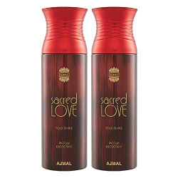 Ajmal Sacred love & Sacred love Spray For Women (200 ml, Pack of 2) + 2 Parfume Testers Free