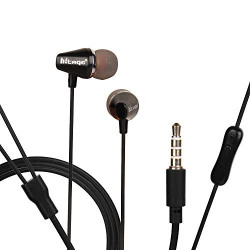 Hitage in-Ear Music Headphones Supreme Sound Earphone Music 130 cm Wired Headset with Friendly Mic for All Smartphones & iOS Devices(Black) HB941