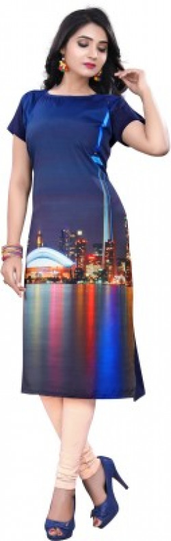 ak fashion mall Women Printed Straight Kurta(Multicolor)