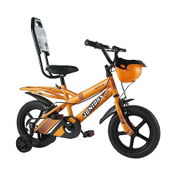Lifelong 14T Cycle for Kids 2 to 5 Years - Unisex- Balance Wheels & Mudguard, 95% Pre-Assembled, Frame Size: 9  - Suitable for Children Under 3 Feet Height (Juniors Ride, Orange),Rigid,12 inches