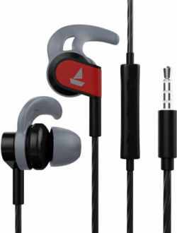 boAt Bassheads 242 Wired Headset(Active Black, In the Ear)
