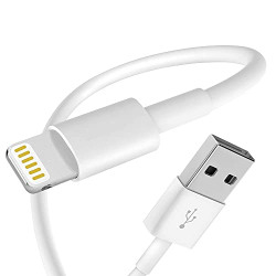 QZIKCY USB to Light ning Fast Charging and Data Sync Cable Compatible for iPhone 14, 13, 12,11, X, 8, 7, 6, 5, iPad Air, Pro, Mini (1 Mtr Pack of 1, White)