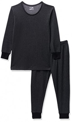 Rupa Unisex-Child Jon Kids Premium Thermal Full Sleeve TOP BLACK-60 Base Layer (RNFS Trouser Set_Black_60Cm)