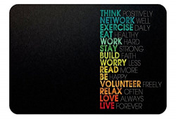 Paper Plane Design Printed Mouse Pad (Black)