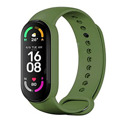 HUG PUPPY M6 Smart Fitness Tracker Heart Rate Blood Pressure Monitor Color Screen Bracelet Watch for Mobile Phone (Dark Green)