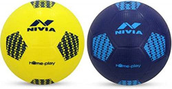 NIVIA Home Play Football - Size: 1 (Pack of 2) (Yellow & Blue)
