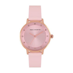 French Connection Leather Analog Pink Dial Women's Watch-Fcn00035H