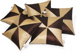 ZIKRAK EXIM Printed Cushions Cover(Pack of 5, 30 cm*30 cm, Beige, Brown)