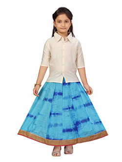 Aarika Girl's Cotton Lehenga Choli Set (LCH-K6-36_Cream_4-5Y)