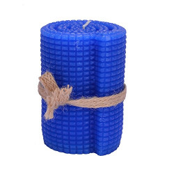 Scrafts 4" Round Texture Medium Candle H-4Inch (Black)