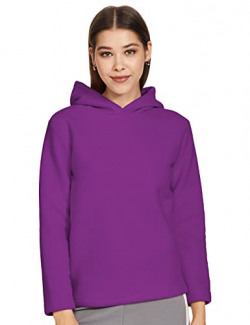 A.T.U.N. All Things Uber Nice Women's Fleece Hooded Neck Sweatshirt (WSWT FLC_Purple_XS)