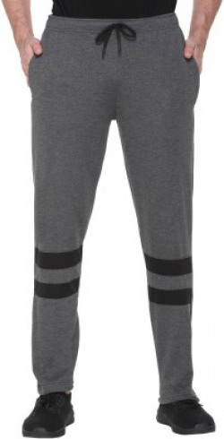 HVBK Color Block Men Grey Track Pants