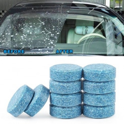 HSR 10PCS/1Set Car Car Glass Cleaner Wiper Detergent Effervescent Tablets Washer Auto Windshield Cleaner Glass Tablet Concentrate Vehicle Glass Cleaner(10 g)
