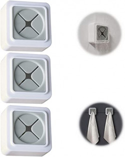 XIVUMN XIVUMN Punch Free Towel Plug Holder Bathroom Organizer Rack Towels Storage Wash Cloth Clip Bathroom Kitchen Accessories Tool Nice and Deft(Assorted Color) (2)