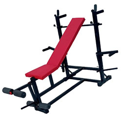 Spanco 8 in 1 Double Support Multipurpose Weight Lifting Bench(Incline/Decline/Flat/Leg Exerciser/Lats Excerciser/Dips Stand/Push Up Stand)- 85 kg Holding Capacity for Full Body Workout