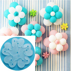 GRAND SHOP 12 Pcs Portable Flower Shape Balloon Plastic Clips Holder for Wedding Event Decorations Birthday Party Supplies, White