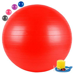 Toyshine Gym Ball, Exercise Equipment for Core Strength, Yoga and Fitness with Pump, 85 cm, Color May Vary (SSTP)
