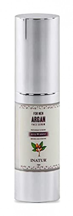 Inatur Argan Face Serum, For Men, Hydrates & Repairs Skin, Patchouly & Musk,15g