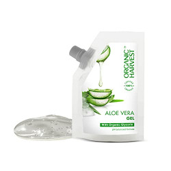 Organic Harvest Aloe Vera Gel: With Organic Glycerine | Moisturizer for Women and Men | Aloe Vera Gel for Face and Hair | 100% American Certified Organic | Sulphate & Paraben-free 100ml