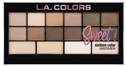 L.A. Colors Sweet 16 Color Eyeshadow Palette, Charming (Multicolor), 20g Matte & Shimmery Finish