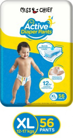Miss & Chief by Flipkart Active Diaper Pants - XL(56 Pieces)