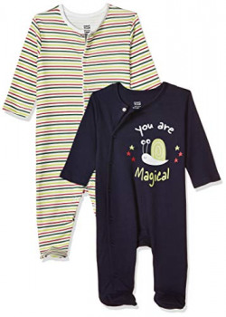 Mini Klub Baby Boy's Regular fit Sleepsuit (95IEBSL492_MULTI13_0 3 Months)